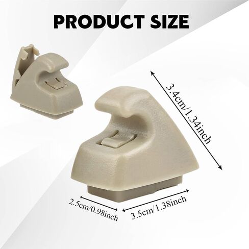 HABNVUON 2PCS Sun Visor Support Clips, Car Sun Visor Clip Retainer, Inner Visor Clips for Cars, Car Visor Accessories Replaces OEM 15882854 95994975 95994976, Compatible with Buick Chevy Cruze (Beige) in Saudi Arabia