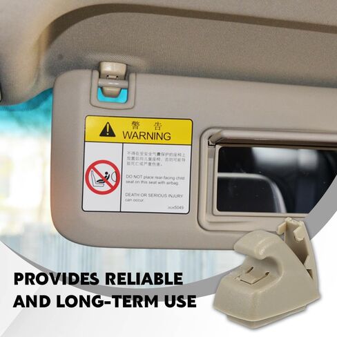 HABNVUON 2PCS Sun Visor Support Clips, Car Sun Visor Clip Retainer, Inner Visor Clips for Cars, Car Visor Accessories Replaces OEM 15882854 95994975 95994976, Compatible with Buick Chevy Cruze (Beige) in Saudi Arabia