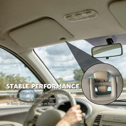 HABNVUON 2PCS Sun Visor Support Clips, Car Sun Visor Clip Retainer, Inner Visor Clips for Cars, Car Visor Accessories Replaces OEM 15882854 95994975 95994976, Compatible with Buick Chevy Cruze (Beige) in Saudi Arabia