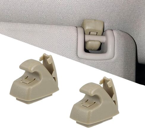 HABNVUON 2PCS Sun Visor Support Clips, Car Sun Visor Clip Retainer, Inner Visor Clips for Cars, Car Visor Accessories Replaces OEM 15882854 95994975 95994976, Compatible with Buick Chevy Cruze (Beige) in Saudi Arabia