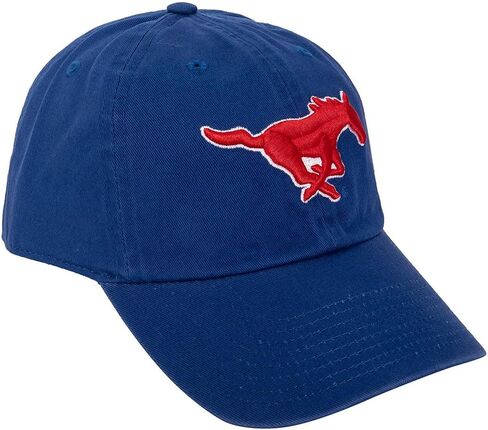 Southern Methodist University Baseball Hat SMU Mustangs Brimmed Embroirderd Hats Cap Adjustable Cloth Strap Adult (Style B) Red in Saudi Arabia