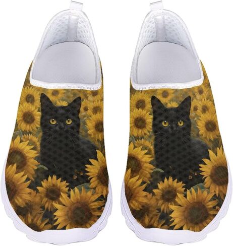 Walking Shoes for Women Slip-on Running Shoes Breathable Mesh Sneakers Womens Causal Flat Loafers,Size 35-43 EU in Saudi Arabia