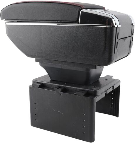 Universal Adjustable Car Center Console Armrest Box with USB Interface Black Armrest Storage Box for Most Vehicles in Saudi Arabia