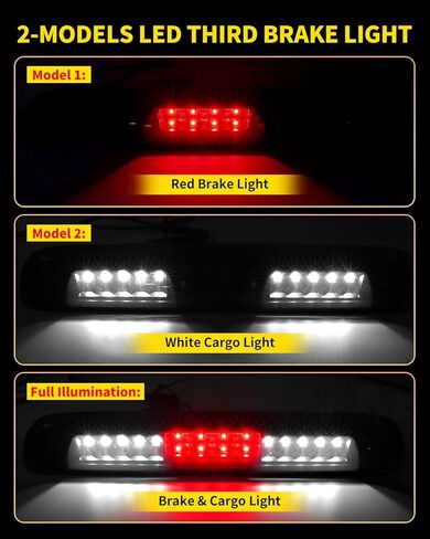 LED Third 3rd Brake Light, Rear Cargo Lamp Center High Mount Stop Light Compatible with 1999-2006 Chevrolet Chevy Silverado GMC Sierra 1500 2500, 2001-2006 Silverado Sierra 1500HD 2500HD 3500 in Saudi Arabia