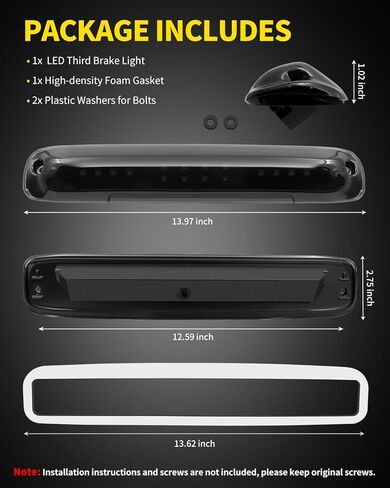 LED Third 3rd Brake Light, Rear Cargo Lamp Center High Mount Stop Light Compatible with 1999-2006 Chevrolet Chevy Silverado GMC Sierra 1500 2500, 2001-2006 Silverado Sierra 1500HD 2500HD 3500 in Saudi Arabia