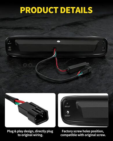 LED Third 3rd Brake Light, Rear Cargo Lamp Center High Mount Stop Light Compatible with 1999-2006 Chevrolet Chevy Silverado GMC Sierra 1500 2500, 2001-2006 Silverado Sierra 1500HD 2500HD 3500 in Saudi Arabia