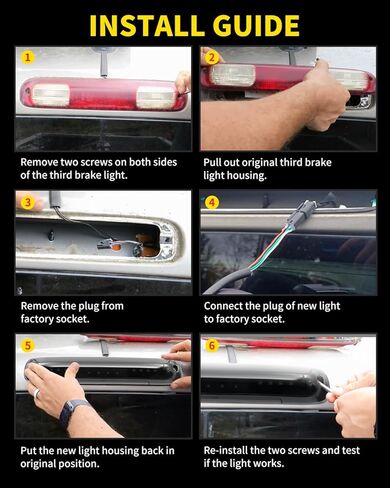 LED Third 3rd Brake Light, Rear Cargo Lamp Center High Mount Stop Light Compatible with 1999-2006 Chevrolet Chevy Silverado GMC Sierra 1500 2500, 2001-2006 Silverado Sierra 1500HD 2500HD 3500 in Saudi Arabia