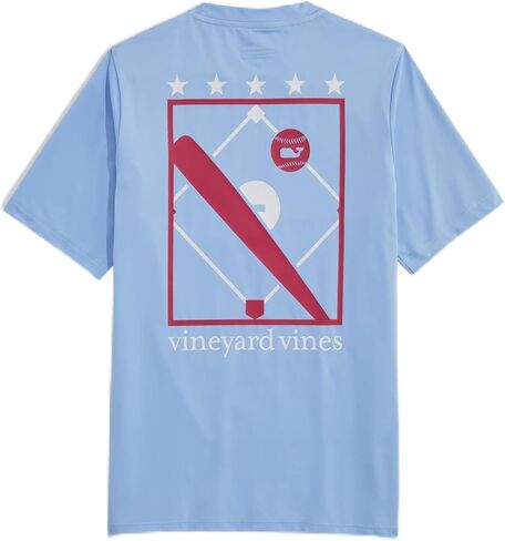 Vineyard Vines Boys' Boys' Baseball Bat and Stars Short-Sleeve Harbor Performance Tee in Saudi Arabia