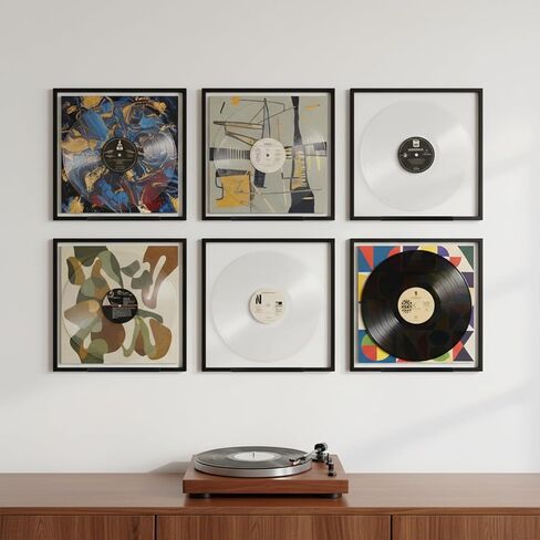 20 Pcs Vinyl Wall Mount, 4 Inch Black Vinyl Holder for Album Storage Metal Wall Shelf for Bedroom, Office, Living Room, Cafe Decor in Saudi Arabia