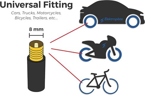 Elektroplate Iridescent Neon Aluminum Knurling Tire Valve Stem Caps | Universal Fit for Cars, Bikes, Trucks, RVs, Motorcycles, Trailers (Pack of 4) in Kuwait