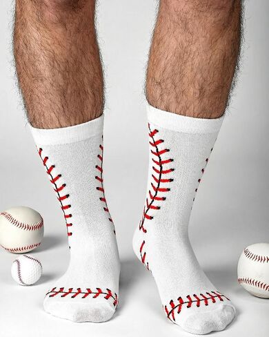 Shihanee 12 Pairs Funny Baseball Socks Bulk for Men Boys Novelty Baseball Gifts Athletic Sports Crew Socks for Team Coach Birthday Players Accessories in Saudi Arabia
