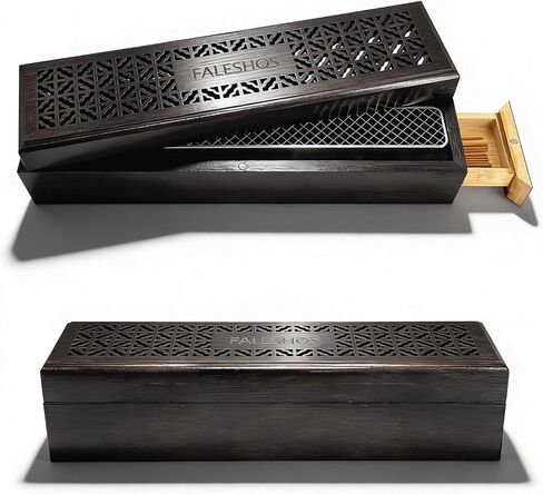 مبخرة حامل البخور، تصميم تابوت 2 في 1 مع صندوق تخزين وصائد رماد، حامل لعصي البخور، ممتاز للممارسات الصحية للتأمل في غرفة النوم والمكتب والدراسة in Kuwait