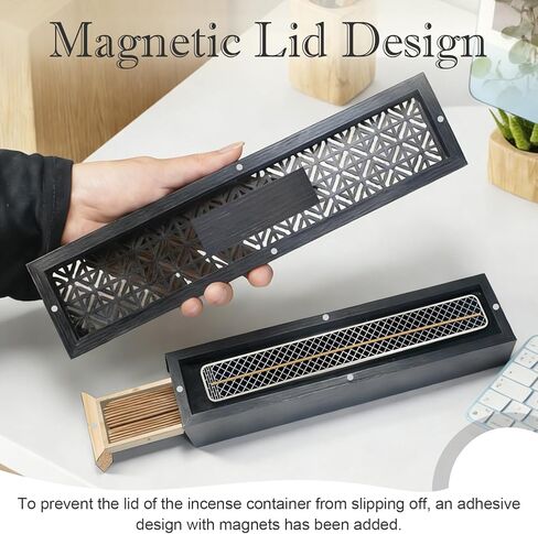 مبخرة حامل البخور، تصميم تابوت 2 في 1 مع صندوق تخزين وصائد رماد، حامل لعصي البخور، ممتاز للممارسات الصحية للتأمل في غرفة النوم والمكتب والدراسة in Kuwait