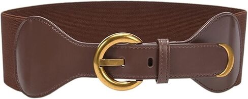 Fashion Elastic Womens Belts Golden Buckle Wide Belt For Women Dress Coat Luxury Waistbands Stretch Cummerband in Saudi Arabia
