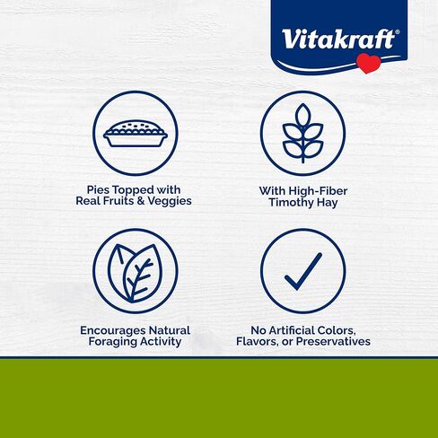 علاج فطيرة الفواكه من فيتاكرافت - 8 عبوات للأرانب وخنازير غينيا والهامستر in Kuwait