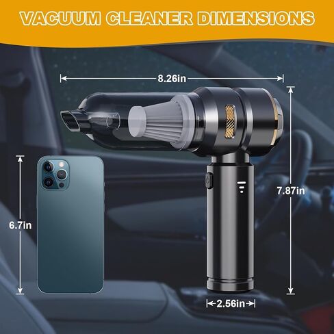 car Vacuum Cleaner 12v 16000pa high Power 4 in 1 Compressed air Duster& air Blower &Pump Hand held vacuums Cordless with brushless Motor for car Home Office in Saudi Arabia