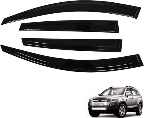 4Pcs Window Visors Black Rain Guards Deflector Replacement for Captiva 2006 2007 2008 2009 2010 2011 2012 2013 2014 2015 2016 2017 2018 2019 in Saudi Arabia