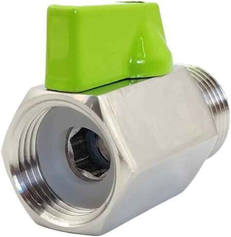 صمام كروي لإيقاف خط البيرة من الفولاذ المقاوم للصدأ BSPP، 5/8 بوصة، خيط G5/8 ذكر إلى أنثى، درجة 304 (مقبض أزرق) in Kuwait