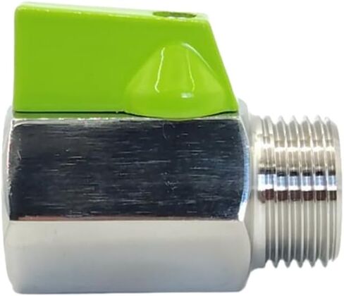 صمام كروي لإيقاف خط البيرة من الفولاذ المقاوم للصدأ BSPP، 5/8 بوصة، خيط G5/8 ذكر إلى أنثى، درجة 304 (مقبض أزرق) in Kuwait