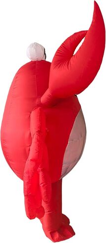 زي السلطعون القابل للنفخ للبالغين، زي التميمة لكامل الجسم من البوليستر الأحمر، زي على شكل حيوان كرنفال للجنسين in Kuwait