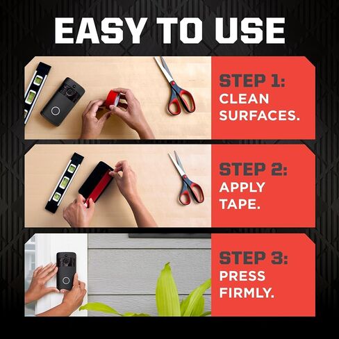 Scotch Mount Extreme Double-Sided Mounting Tape, Black, 1 in x 60 in, 3 Pack in Saudi Arabia