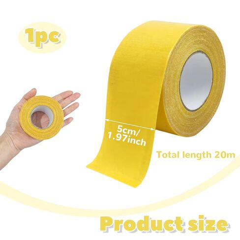 شريط حاشية بدون خياطة بدون كي - 1.97 بوصة × 66 قدم (20 مترًا) - شريط قماشي قوي للغاية مزدوج الجوانب للملابس والسراويل والستائر والسجاد | شريط هيمينج شديد التحمل in Kuwait