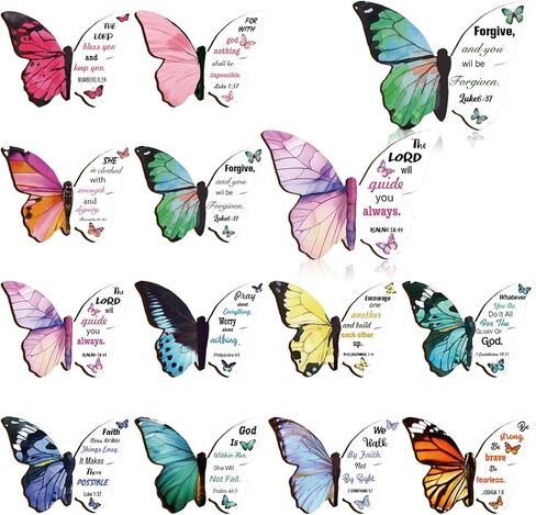 24 Pieces Christian Magnetic Butterfly Bookmarks Bible Verse Women Gifts for Mother's Day Foldable Page Clip Inspirational Quotes Cute Magnet Religious Page Markers for School Church Office in Saudi Arabia