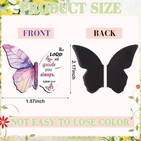 24 Pieces Christian Magnetic Butterfly Bookmarks Bible Verse Women Gifts for Mother's Day Foldable Page Clip Inspirational Quotes Cute Magnet Religious Page Markers for School Church Office in Saudi Arabia