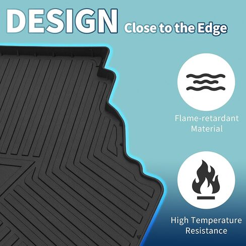 ACROPIX Flat Face Cargo Liner Rear Trunk Mat Trunk Cargo Luggage Boot Tray Mat Stripes and Triangles Pattern for Toyota Camry 2006-2011 Anti-Slip in Saudi Arabia