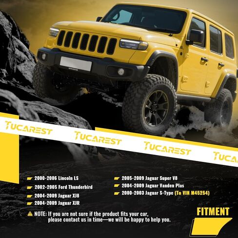 TUCAREST 2 قطعة K621665 K621666 ذراع التحكم العلوي الأمامي ومجموعة وصلات كروية متوافقة مع 2002-2005 Fo-rd Thunderbird /2000-2006 Li-ncoln LS /00-03 Ja-guar S-Type Driver Side Passenger Suspension in Saudi Arabia