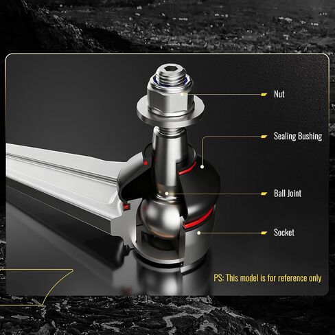 TUCAREST 2 قطعة K621665 K621666 ذراع التحكم العلوي الأمامي ومجموعة وصلات كروية متوافقة مع 2002-2005 Fo-rd Thunderbird /2000-2006 Li-ncoln LS /00-03 Ja-guar S-Type Driver Side Passenger Suspension in Saudi Arabia