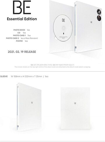 BTS [BE] Essential Edition Album CD+Photo Book+8ea Card+Poster(On Pack) K-POP SEALED+TRACKING CODE in Kuwait