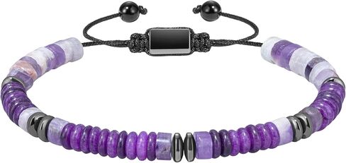 Boho Style Natural Stone Beaded Bracelets for Men Women, Adjustable Healing Crystal Bracelets for Anxiety Relief, Unique Gifts for Him Her in Kuwait