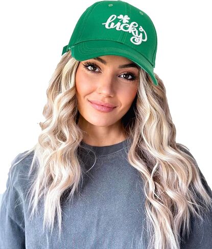 St.Patrick's Day Shamrock-Baseball-Cap for Women-Men - Adjustable Embroidery Lucky 3 Leaf Clover Baseball Cap in Saudi Arabia
