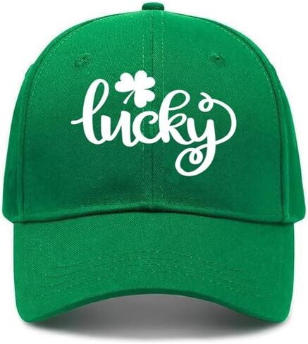 St.Patrick's Day Shamrock-Baseball-Cap for Women-Men - Adjustable Embroidery Lucky 3 Leaf Clover Baseball Cap in Saudi Arabia