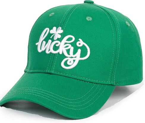 St.Patrick's Day Shamrock-Baseball-Cap for Women-Men - Adjustable Embroidery Lucky 3 Leaf Clover Baseball Cap in Saudi Arabia