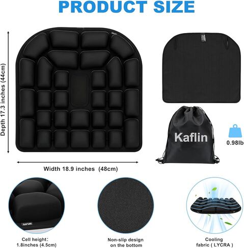 Inflatable Seat Cushion - Airplane Seat Cushion for Long Flights, Stable & Firm Support for Sports & Outdoors, Stadium Bleachers, Travel & Hard Dining Chairs in Saudi Arabia