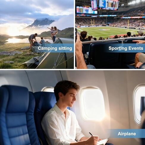 Inflatable Seat Cushion - Airplane Seat Cushion for Long Flights, Stable & Firm Support for Sports & Outdoors, Stadium Bleachers, Travel & Hard Dining Chairs in Saudi Arabia