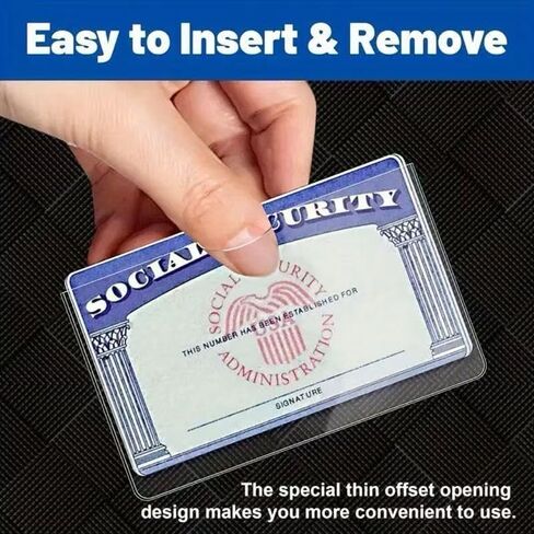 10-Pack Waterproof PVC Card Holder Sleeve for ID, Credit, Insurance, Social Security & Travel Protection - Flexible Transparent Design, Moisture & Dust Guard (10 Pack) in Saudi Arabia