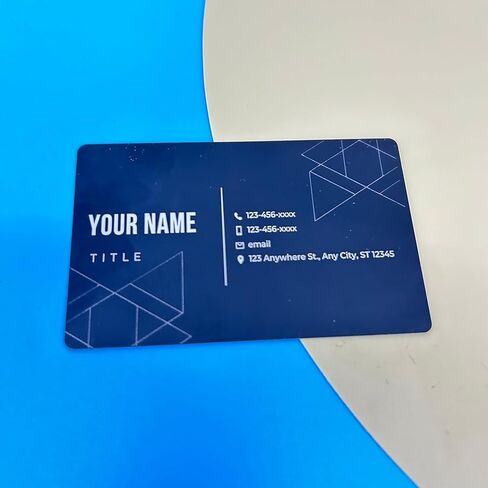 Custom Black Metal Business Cards – Set of 25 Personalized Laser Engraved Aluminum Cards – 3.4"x2.1", 0.2mm Thick, Premium Professional Look in Saudi Arabia