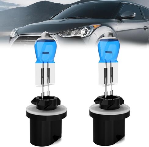 Headlight Bulbs Compatible With Hyundai Veloster 2012-2017, H7 High Beam + H11 Low Beam Halogen Light Bulb Combo, Super Bright 6000K White, Plug and Play, Pack of 4 in Saudi Arabia