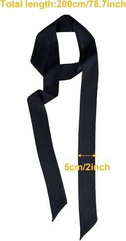 Long Skinny Neck Scarf Satin Fashion Scarves for Women Neckerchief Necktie Sash Belt Hair Accessories Handbag Wrap in Saudi Arabia
