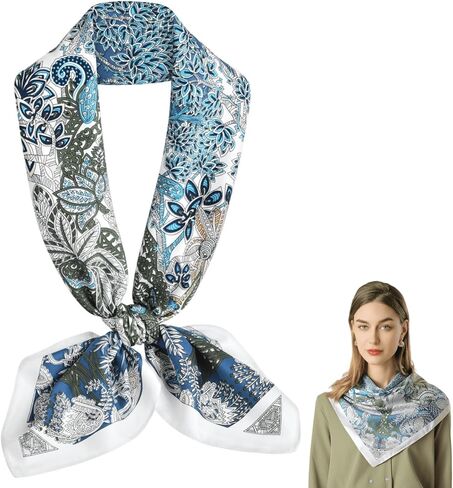 Large Silk Feeling Hair Scarf Bandanas for Women Elegant Silky Satin Neck Scarves 35inches Square Hair Sleeping Wrap in Saudi Arabia