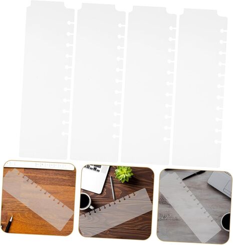 5Pcs Aesthetic Plastic Bookmark Dividers for Spiral Planners Transparent Month Binder Dividers Lightweight and for Notebook Organization and Document in Saudi Arabia