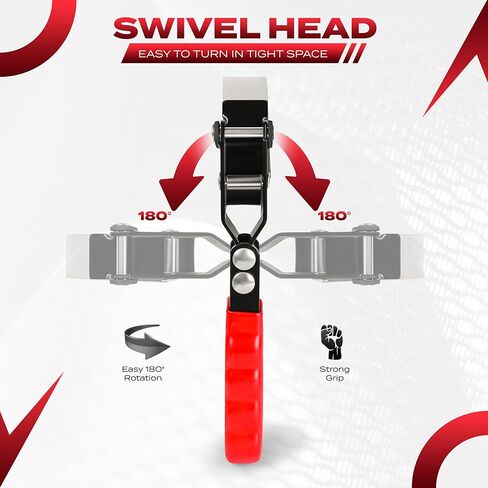 Spinlok 5-Piece Swivel Oil Filter Wrench Set with Stainless Steel Band & Adjustable Oil filter Pliers Cover 2-3/4" to 5-1/4", 9" & 12" with Non-Slip Grip Organized in Sturdy Tool Set & Oil Funnel in Saudi Arabia
