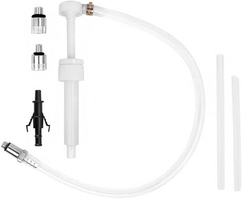 Fluid Pump for Standard Quart Bottles, 8cc Oil Suction Pump Kit, 3/8 Inches Metal Swivel, Transmission Fluid Pump with 3rd Hand Adapter, for Most Cars (White) in Saudi Arabia