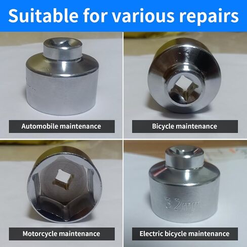 1 Pcs Silvery 32mm Oil Filter Socket Wrench,3/8 Inches Oil Filter Removal Tool Compatible With Gm, Audi, Bmw, Polaris, Volkswagen, Vw, Saab, Pontiac in Saudi Arabia