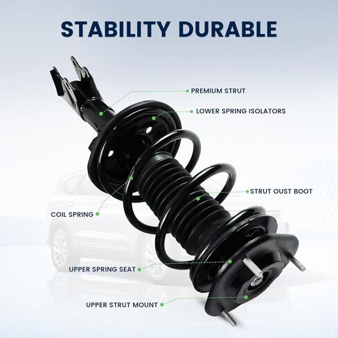 4PCS Front Struts Shocks & Sway Bars End Links for 2004 2005 2006 2007 2008 2009 Toyota Prius, Shock Absorbers Assembly w/Coil Springs Left & Right Replace for 172357, 172358, K90433 in Saudi Arabia