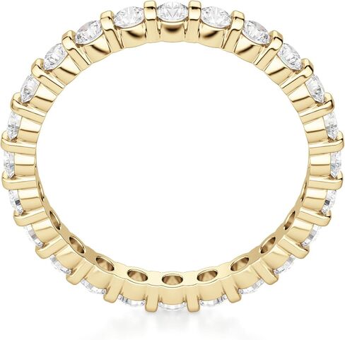 2 MM Round Cut Full Eternity Moissanite Wedding Band for Women Engagement Bridal Ring Silver Solid White/Yellow/Rose Gold Vintage Matching Stackable Anniversary Bands Gifts in Kuwait