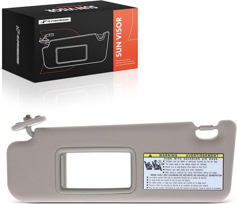 واقي الشمس من الجانب الأيسر للسائق من A-Premium متوافق مع Toyota 4Runner 2004 2005 2006 2007 2008 - مع مرآة فانيتي، مع امتداد واقي الشمس المنزلق، بدون ضوء فانيتي، لون بيج in Kuwait